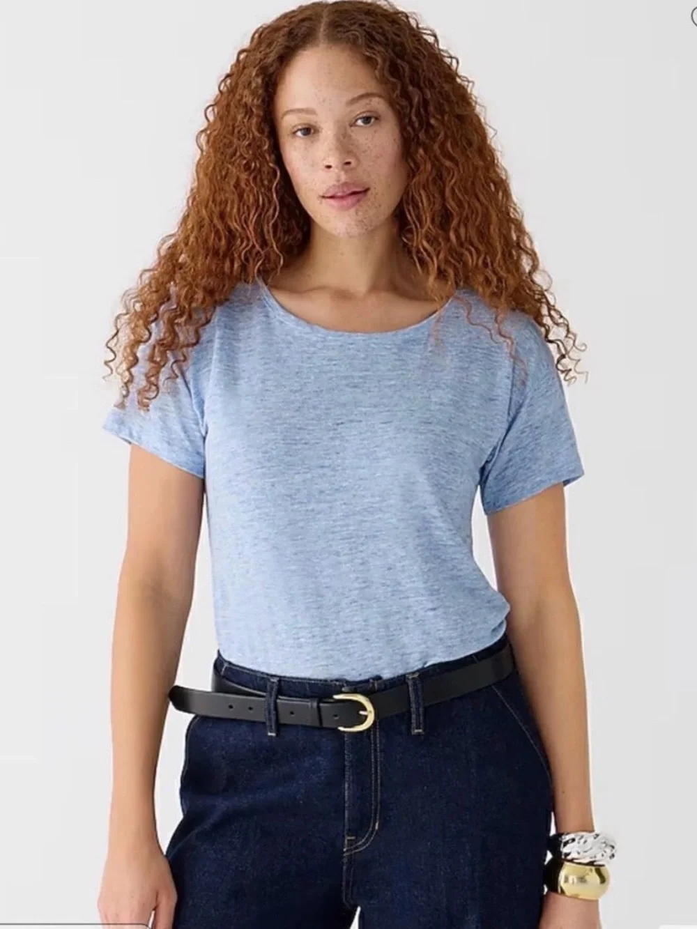 J. Crew NWOT Linen Tee - Picture 1 of 7
